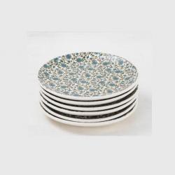 Ocean Homestore Ocean Home Store Plate Set Floral Printed Ceramic Plate Set