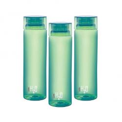 Cello H2O 1000 ml Water Bottles,Set of 3,Green