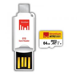 Strontium 64GB Nitro MicroSD Card With OTG Adapter 85MB/S