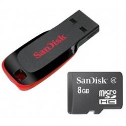 Sandisk Combo Of 8 Gb Pendrive & 8 Gb Memory Card