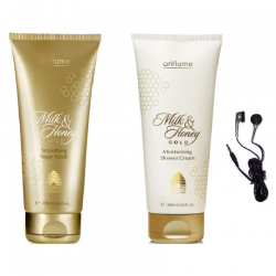 Oriflame Shower Cream and Scrub With Maxell Earbuds