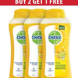 Dettol Fresh Body Wash - 250 ml -Buy 2 Get 1