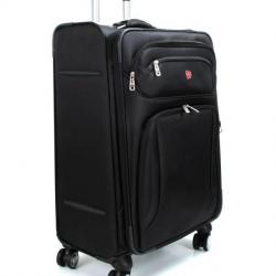 Wenger Signature Lite SilverTech, silver transp - Black Check in Luggage