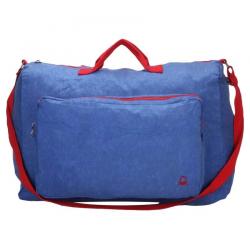 United Colors of Benetton Sky Blue Solid Duffle Bag