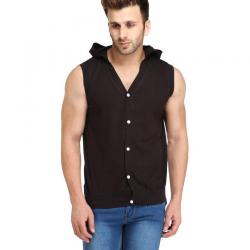 Leana Black Hooded T Shirt