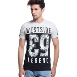 Maniac White Round T-Shirt