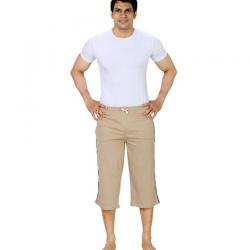 Zebu Beige Cotton Capris