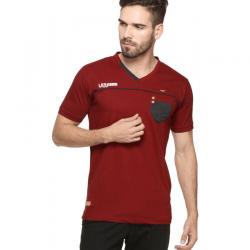 Mode Vetements Maroon V-Neck T-Shirt