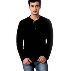 Leana Black Cotton T-Shirt